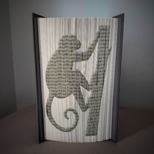 monkey book folding pattern preview - Cut & Fold