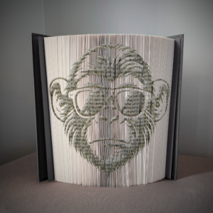 monkey sunglasses book folding pattern preview - Cut & Fold
