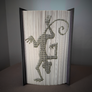 monkey upside down book folding pattern preview - Cut & Fold