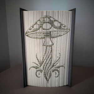 mushroom v4 book folding pattern preview - Cut & Fold
