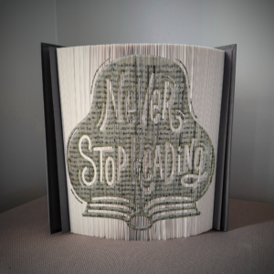 never stop reading book folding pattern preview - Cut & Fold