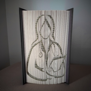nurse stethoscope files book folding pattern preview - Cut & Fold