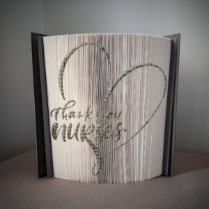 nurses thank you book folding pattern preview - Cut & Fold
