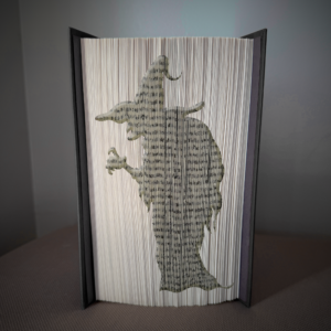 old witch book folding pattern preview - Cut & Fold
