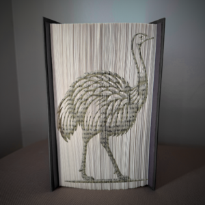 ostrich book folding pattern preview - Cut & Fold