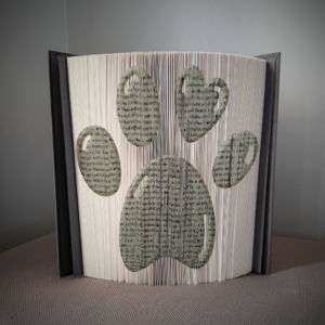 paw heart v5 book folding pattern preview - Cut & Fold