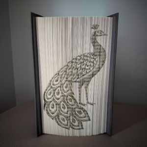 peacock book folding pattern preview - Cut & Fold