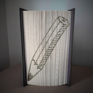 pencil book folding pattern preview - Cut & Fold