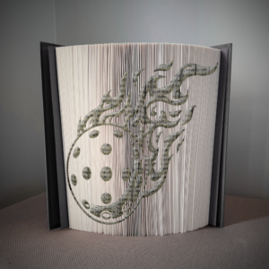 pickleball flame book folding pattern preview - Cut & Fold
