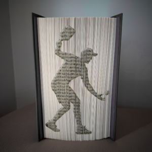 pickleball player book folding pattern preview - Cut & Fold