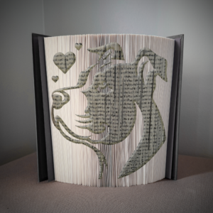 pitbull love book folding pattern preview - Cut & Fold