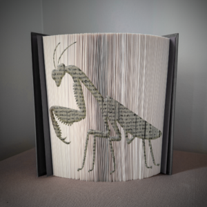 praying mantis book folding pattern preview - Cut & Fold