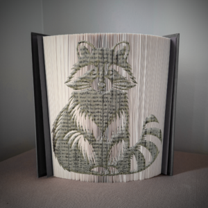 raccoon book folding pattern preview - Cut & Fold