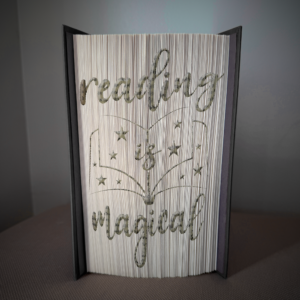 reading is magical book folding pattern preview - Cut & Fold