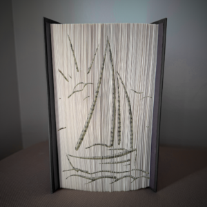 sailboat book folding pattern preview - Cut & Fold