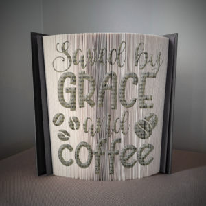 saved by grace and coffee book folding pattern preview - Cut & Fold