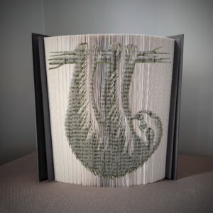 sloth book folding pattern preview - Cut & Fold