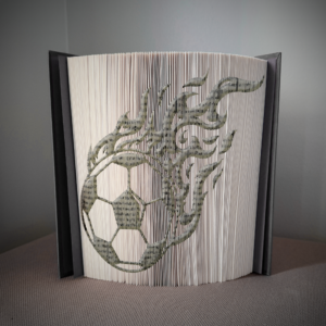 soccer flame book folding pattern preview - Cut & Fold