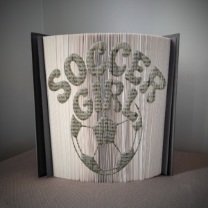 soccer girl book folding pattern preview - Cut & Fold