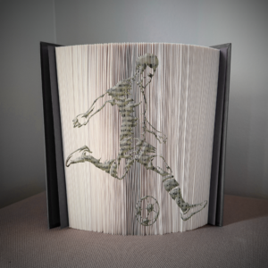 soccer player book folding pattern preview - Cut & Fold