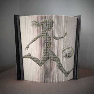 soccer player v3 book folding pattern preview - Cut & Fold