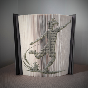 soccer player v4 book folding pattern preview - Cut & Fold