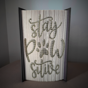 stay pawsitive book folding pattern preview - Cut & Fold