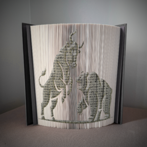 stock market bulls and bears book folding pattern preview - Cut & Fold