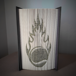 tennis flame book folding pattern preview - Cut & Fold