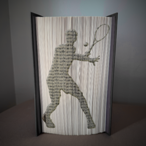 tennis player book folding pattern preview - Cut & Fold