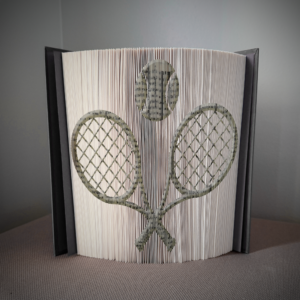 tennis rackets book folding pattern preview - Cut & Fold