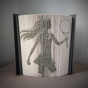 tennis woman book folding pattern preview - Cut & Fold