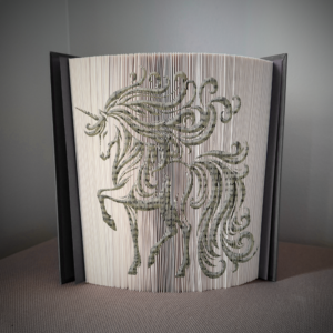 unicorn v1 book folding pattern preview - Cut & Fold