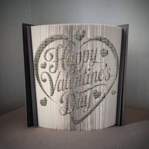 valentines day book folding pattern preview - Cut & Fold