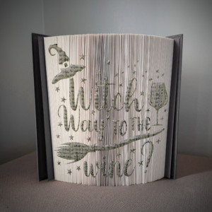 witch way to wine book folding pattern preview - Cut & Fold
